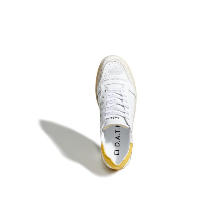 D.A.T.E. - SPORTY - Low - Leather - Yellow - Beige
