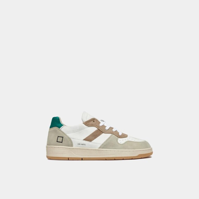 D.A.T.E. - COURT 2.0 - Vintage - Calf - White - Green