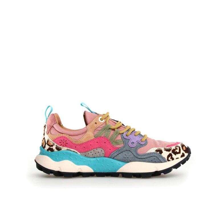 Flower Mountain - Sneakers - Yamano - 3 - Suede - Pony - Pink - Grey