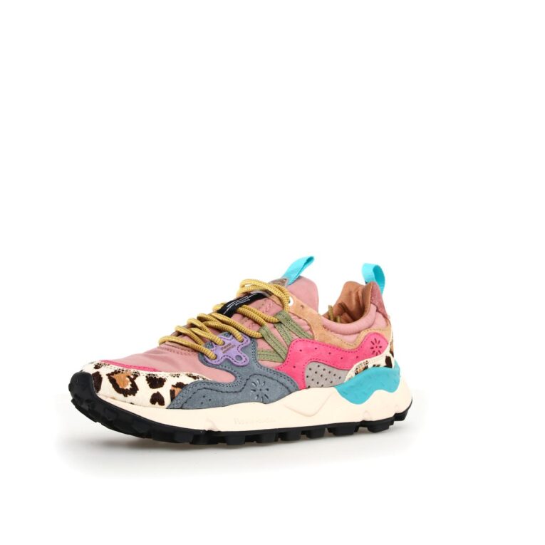 Flower Mountain - Sneakers - Yamano - 3 - Suede - Pony - Pink - Grey