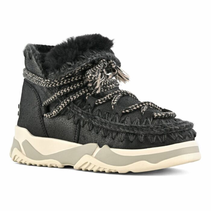 MOU - Eskimo - Trainer - Scubidoo - Lace - Cracked - Black