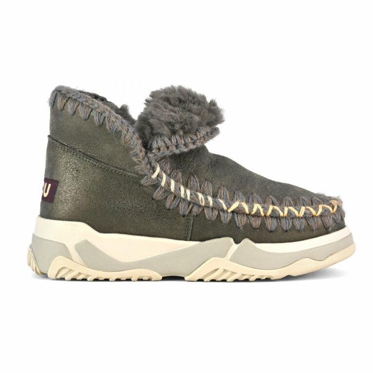 MOU - Eskimo - Trainer - Overstitching - Dast - Metallic - Black - Olive