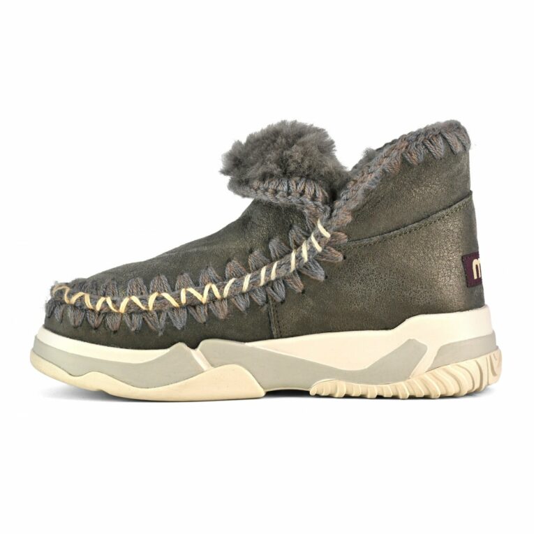 MOU - Eskimo - Trainer - Overstitching - Dast - Metallic - Black - Olive