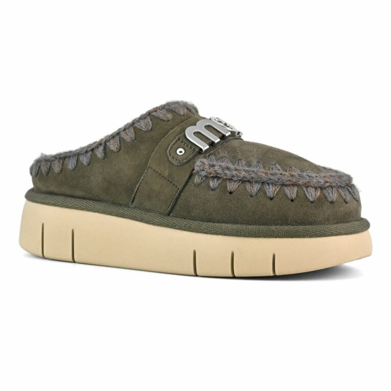 MOU - Bounce - Clog - Metal - Logo -Black - Olive